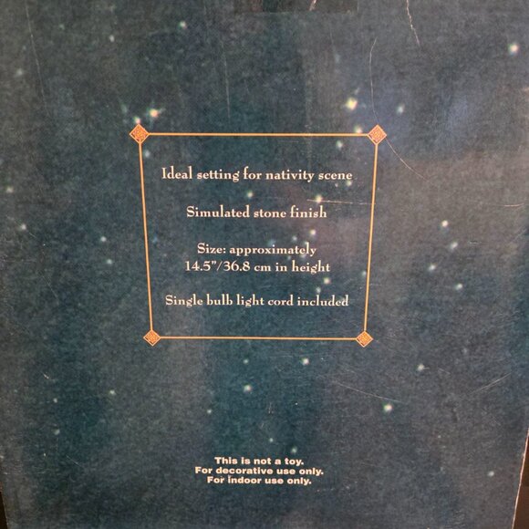 Traditions Lighted Nativity Crèche | 14.5” Christmas Stable | Rustic Holiday - Picture 9 of 10